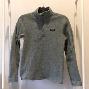 Patagonia Better Sweater Green Gray 1/4 Zip Size S